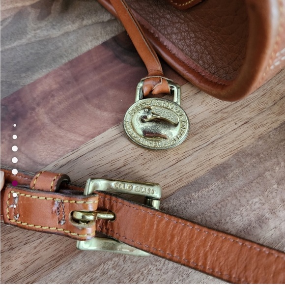 Vintage Dooney & Bourke All Weather Leather Organizer Bag – Saddle Tan‎ / USA - Picture 8 of 12